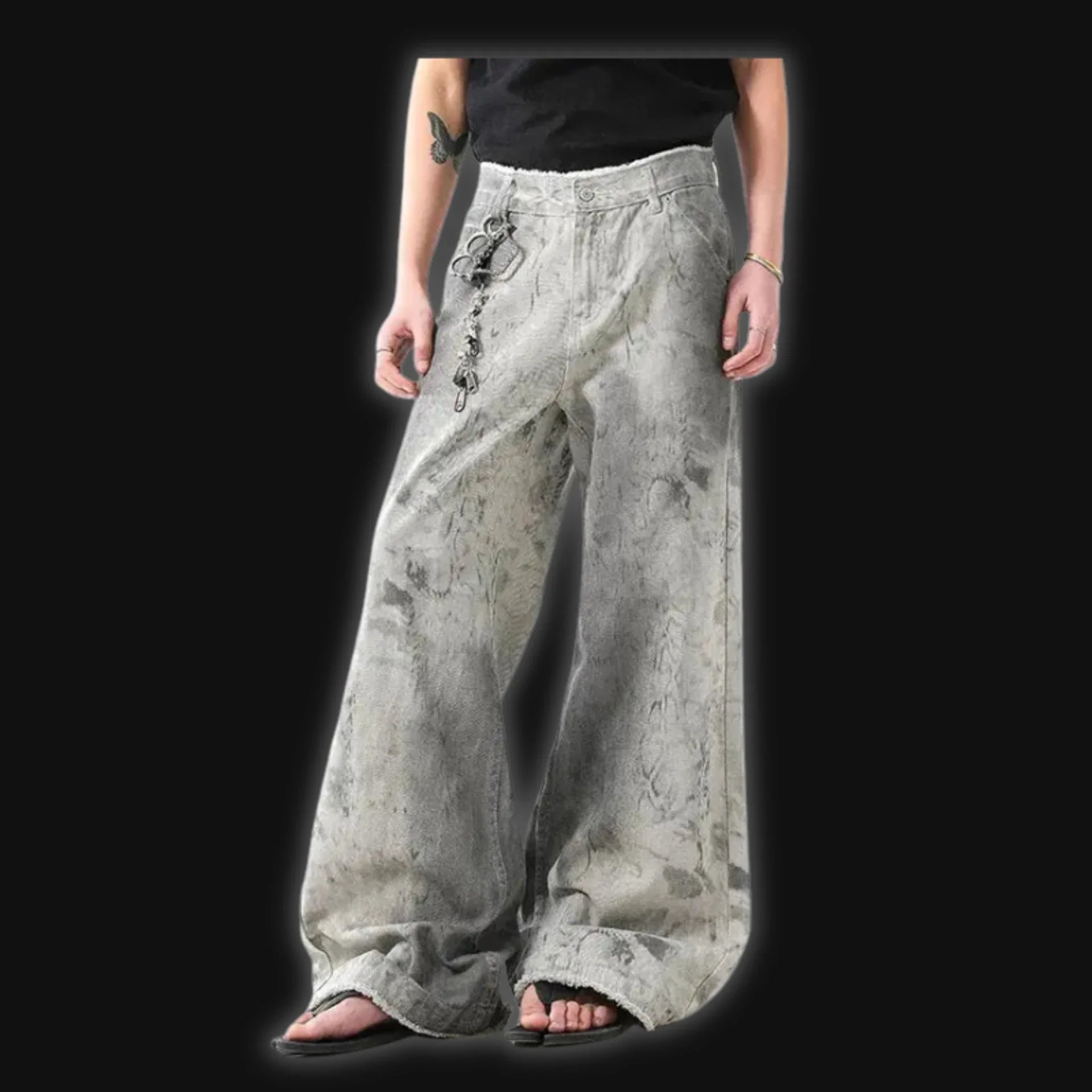 Grey Jeans Vintage Korean 90s