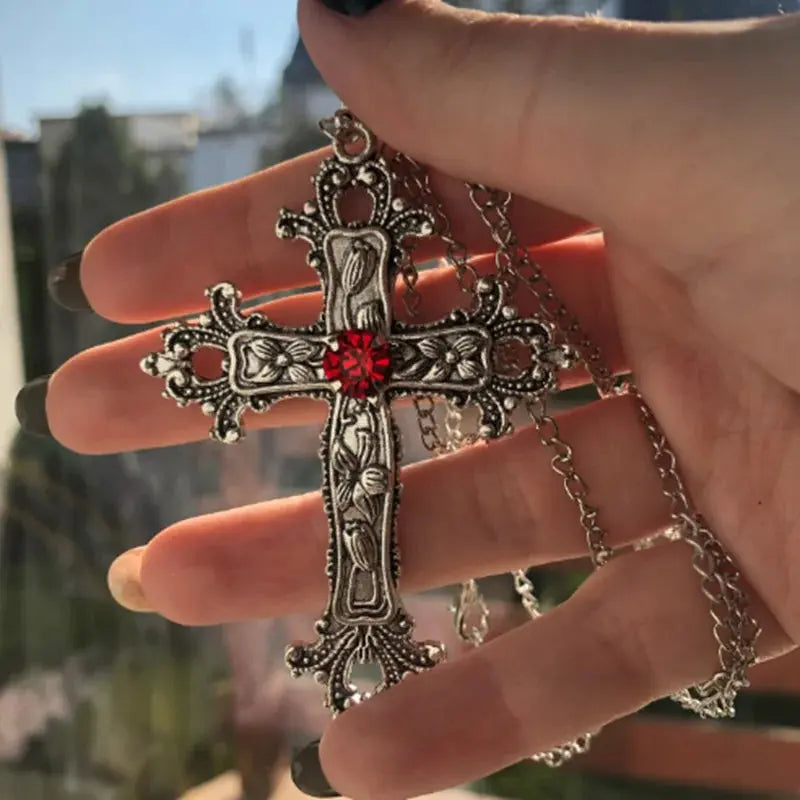 Gothic Big Zircon Chain Y2K