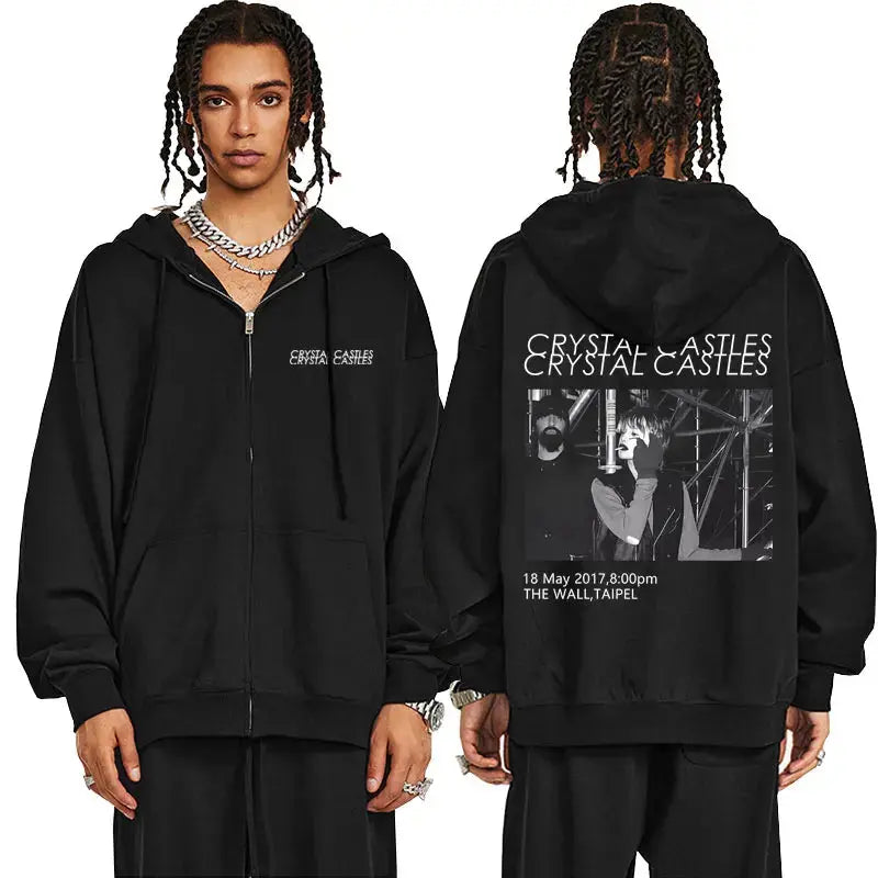 Crystal Castles  Zipper Hoodie
