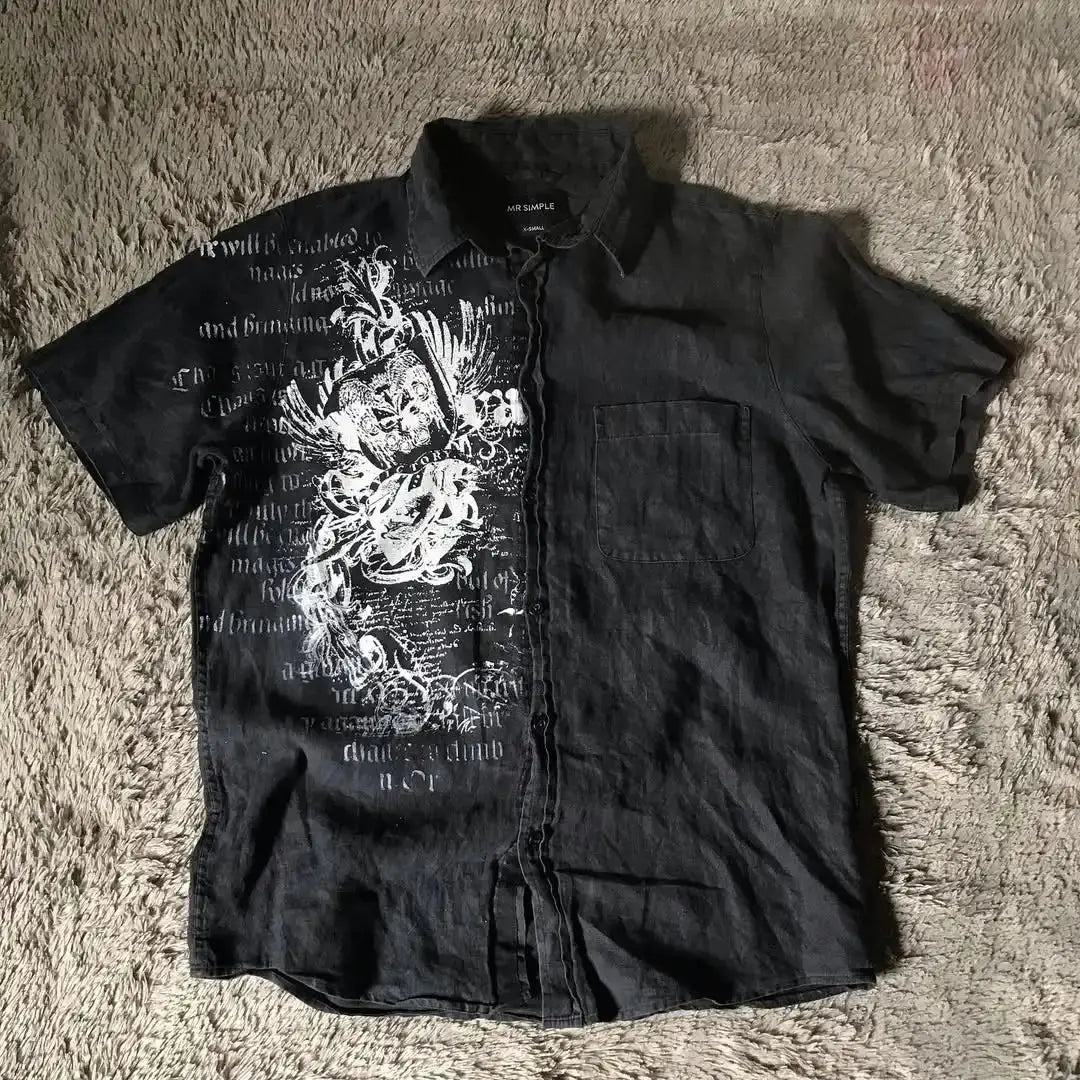 Y2K Shirt Loose Cotton