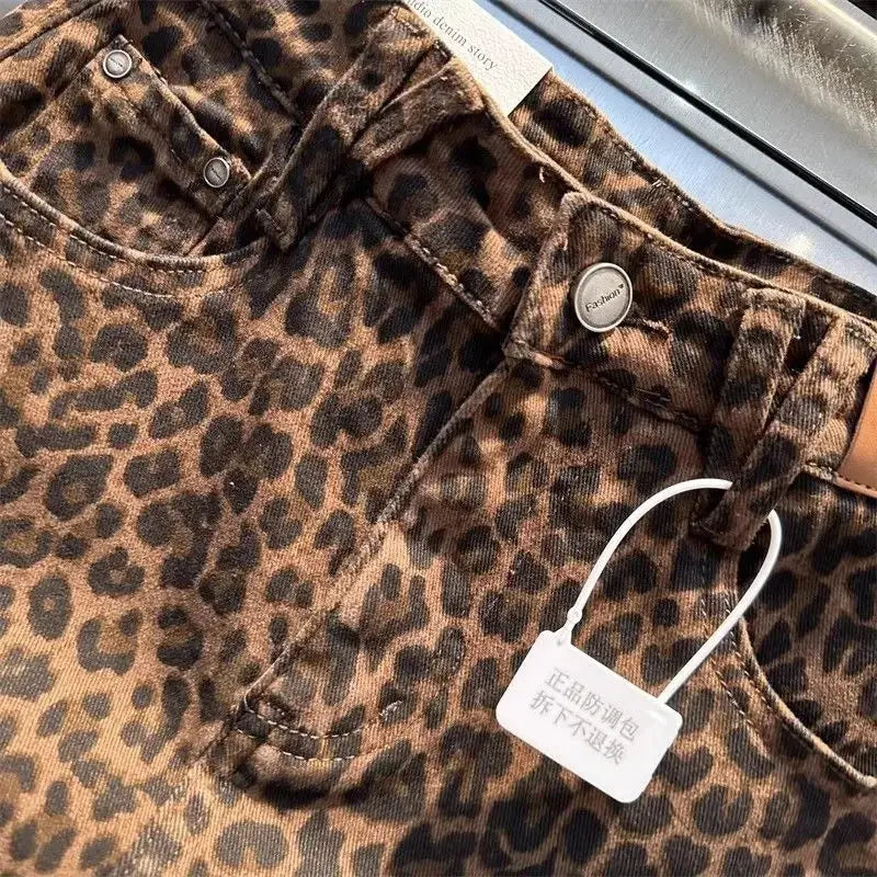 Leopard Skirt Y2K 2000s