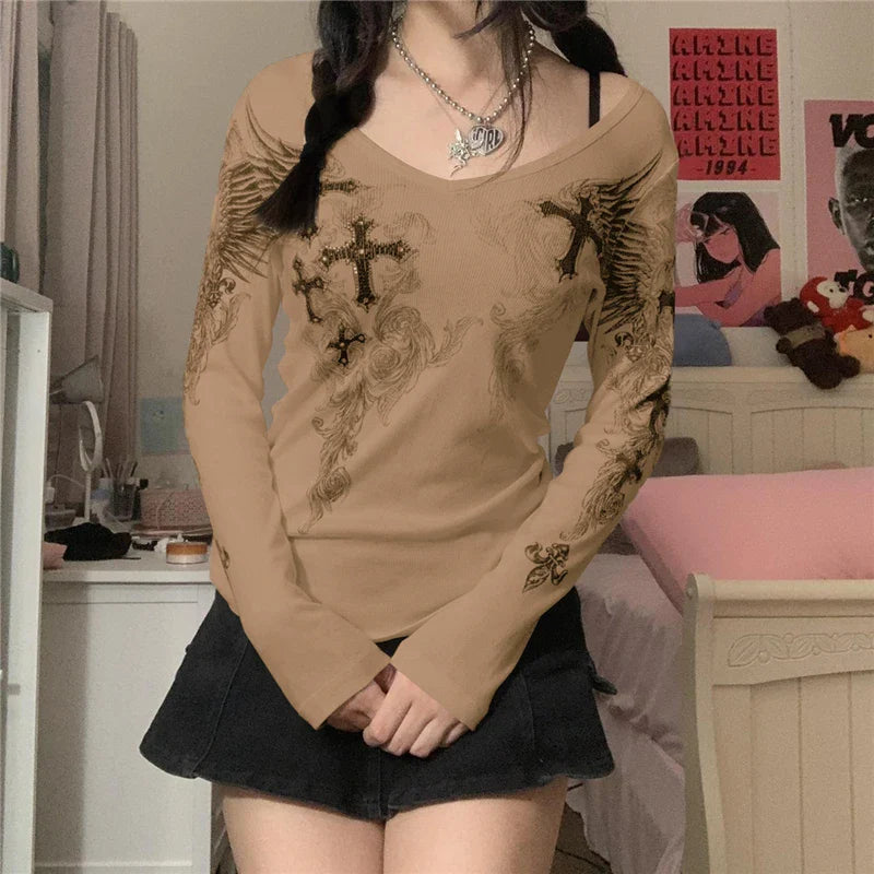 2000s Grunge Women Shirt