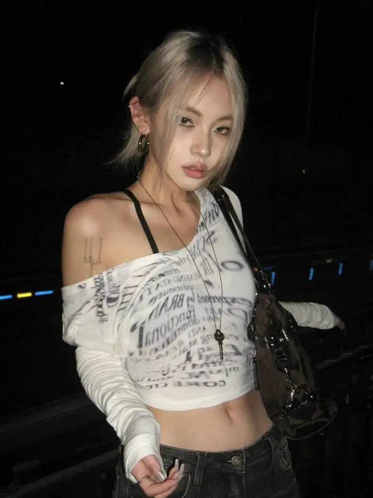V Neck Top Y2k