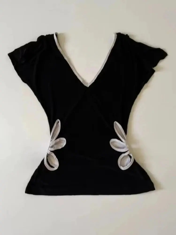 2024 Summer Sexy One Shoulder Design Y2k Vintage T-Shirts