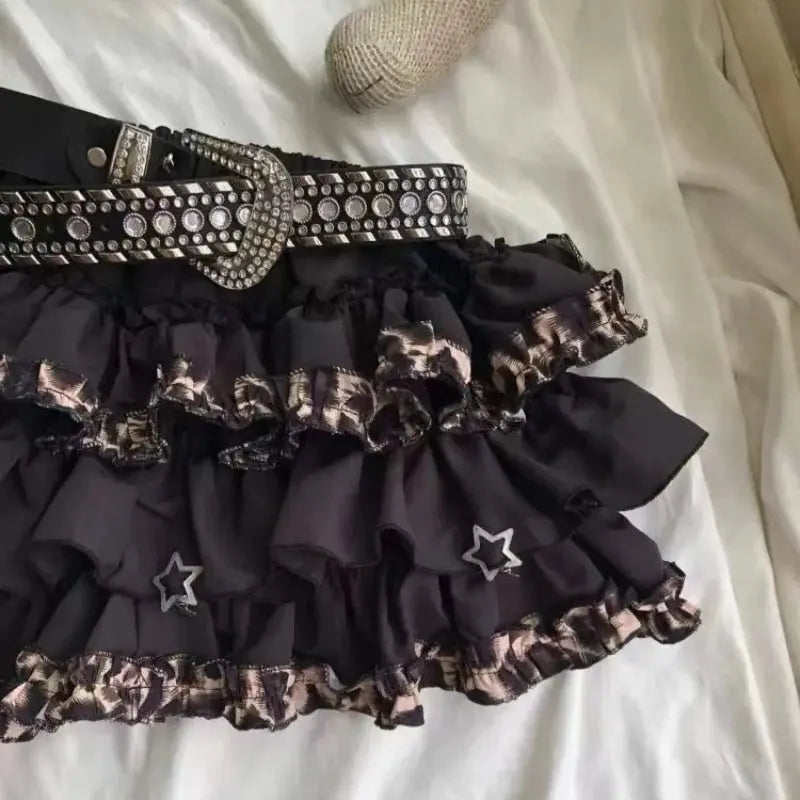 Subculture Gothic Skirt Sexy Leopard