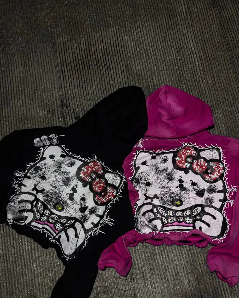 Hello Kitty Y2K Washed Hoodie