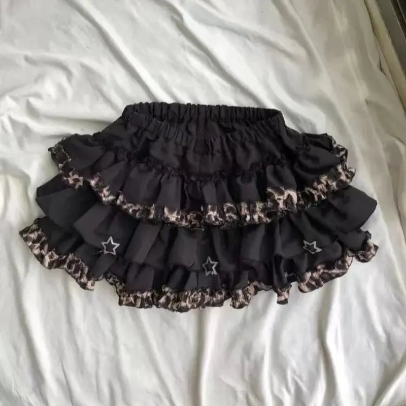 Subculture Gothic Skirt Sexy Leopard