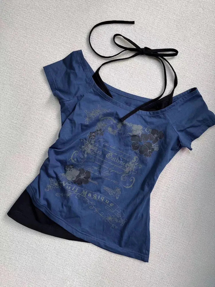T-Shirt Women Y2K Streetwear Hot Girl Slim Fit