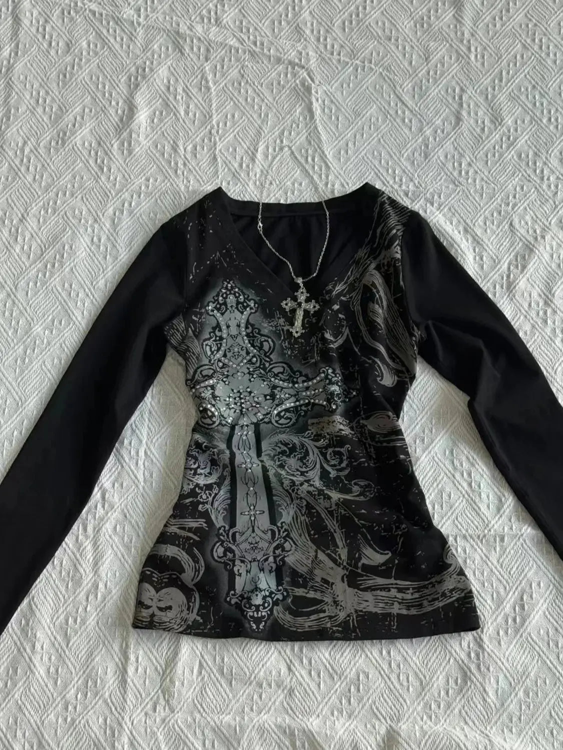 Vintage Gothic Streetwear T-shirt Woman Y2k Tops