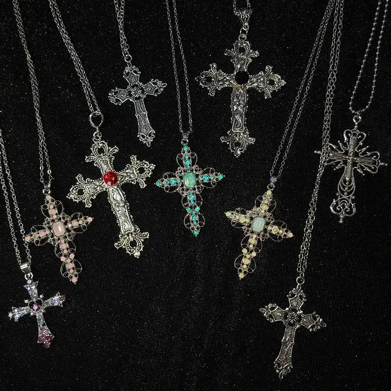 Gothic Big Zircon Chain Y2K