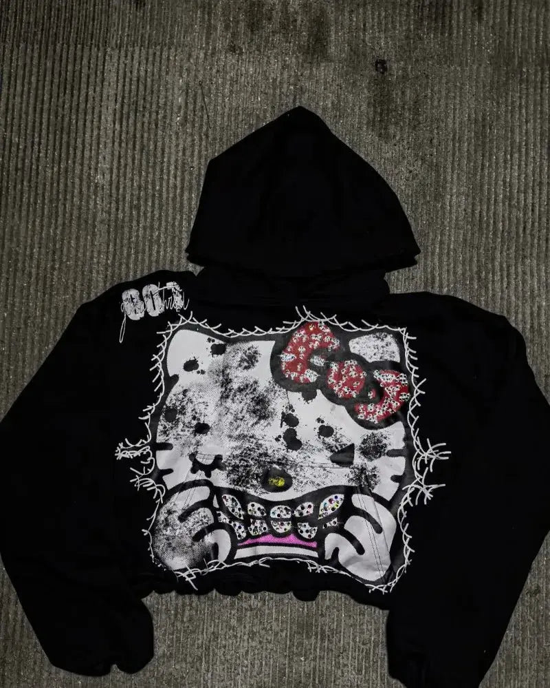 Hello Kitty Y2K Washed Hoodie