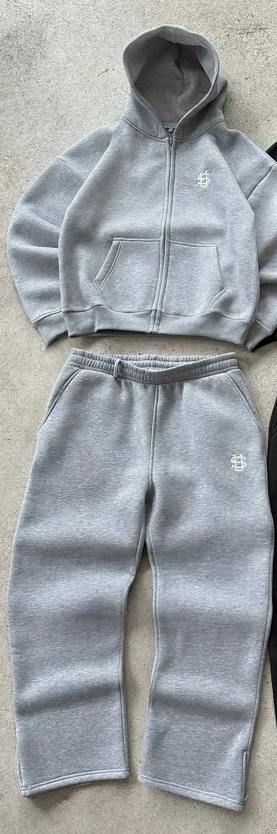 y2kSTUDIO – Baggy Tracksuit Set (Grey & Black)