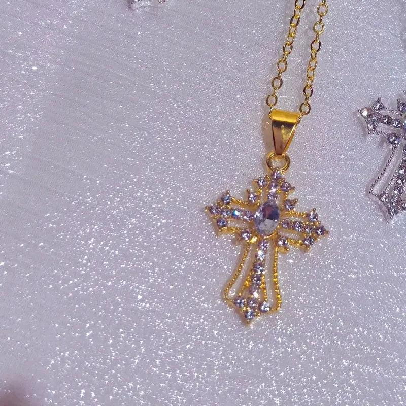 Gothic Big Zircon Chain Y2K