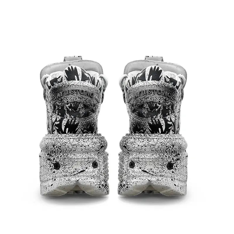 Retro heavy metal thick sole shoes