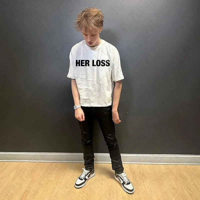 T-shirt 'HER LOSS' Y2K
