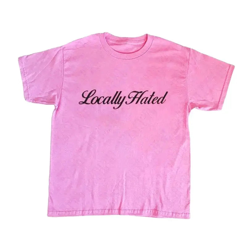 Y2K Cotton T-shirt Locally Hated