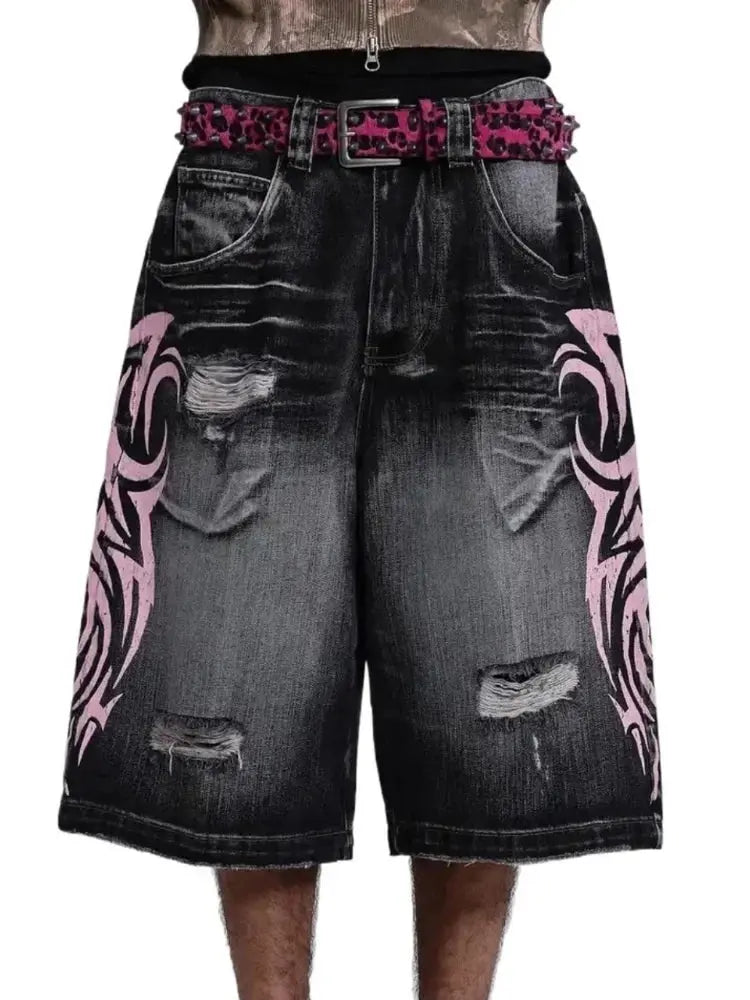 Tribal Black and Pink Shorts