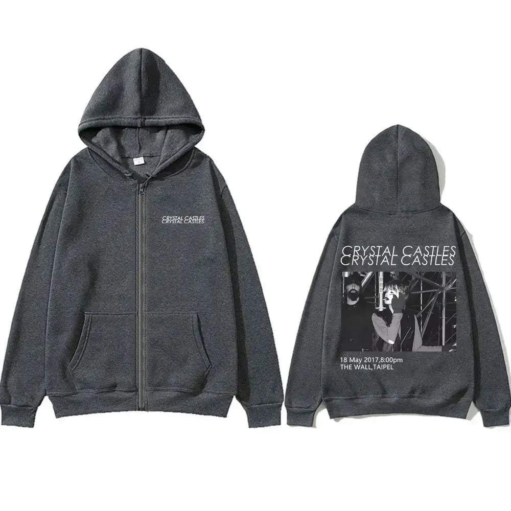 Crystal Castles  Zipper Hoodie
