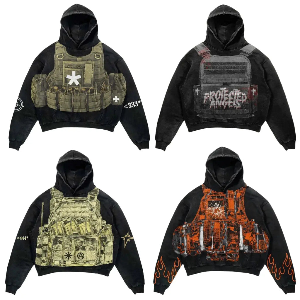 bulletproof vest hoodies women y2k
