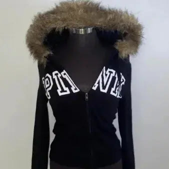 Gothic Cross Pattern Zipper Hoodie