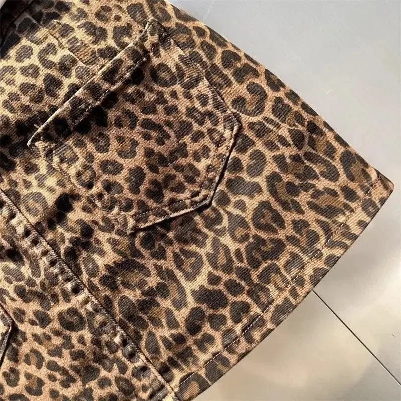 Leopard Skirt Y2K 2000s