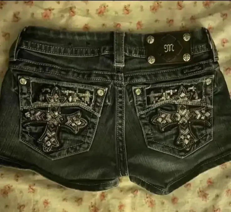 Retro Shorts Womens Y2K
