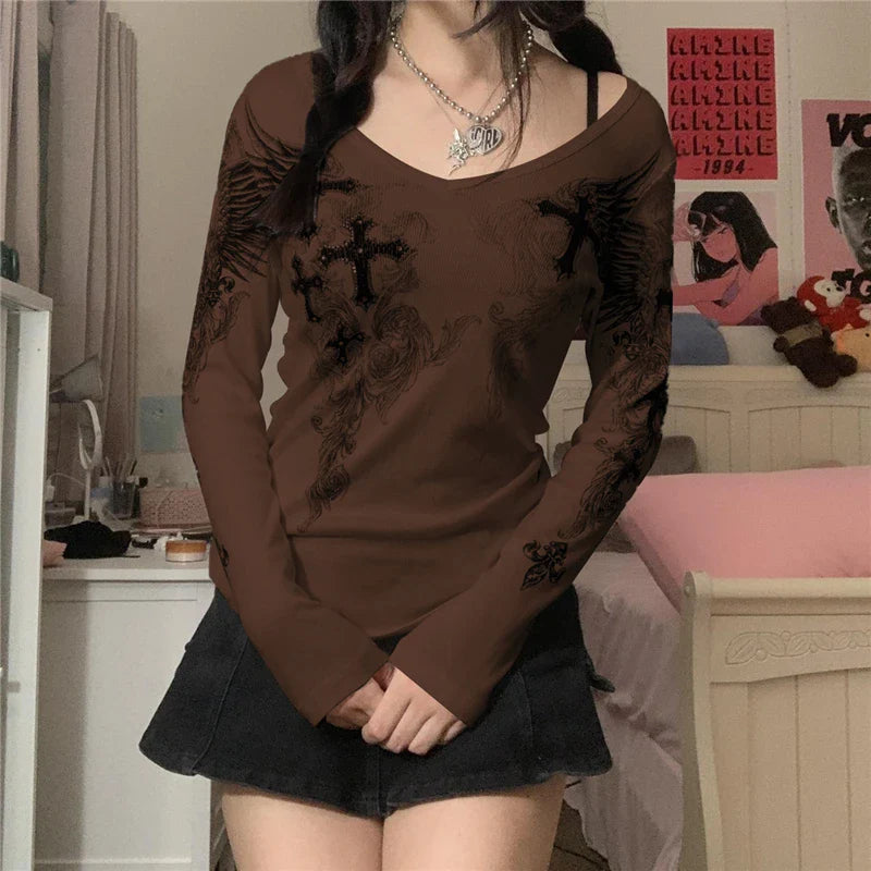 2000s Grunge Women Shirt