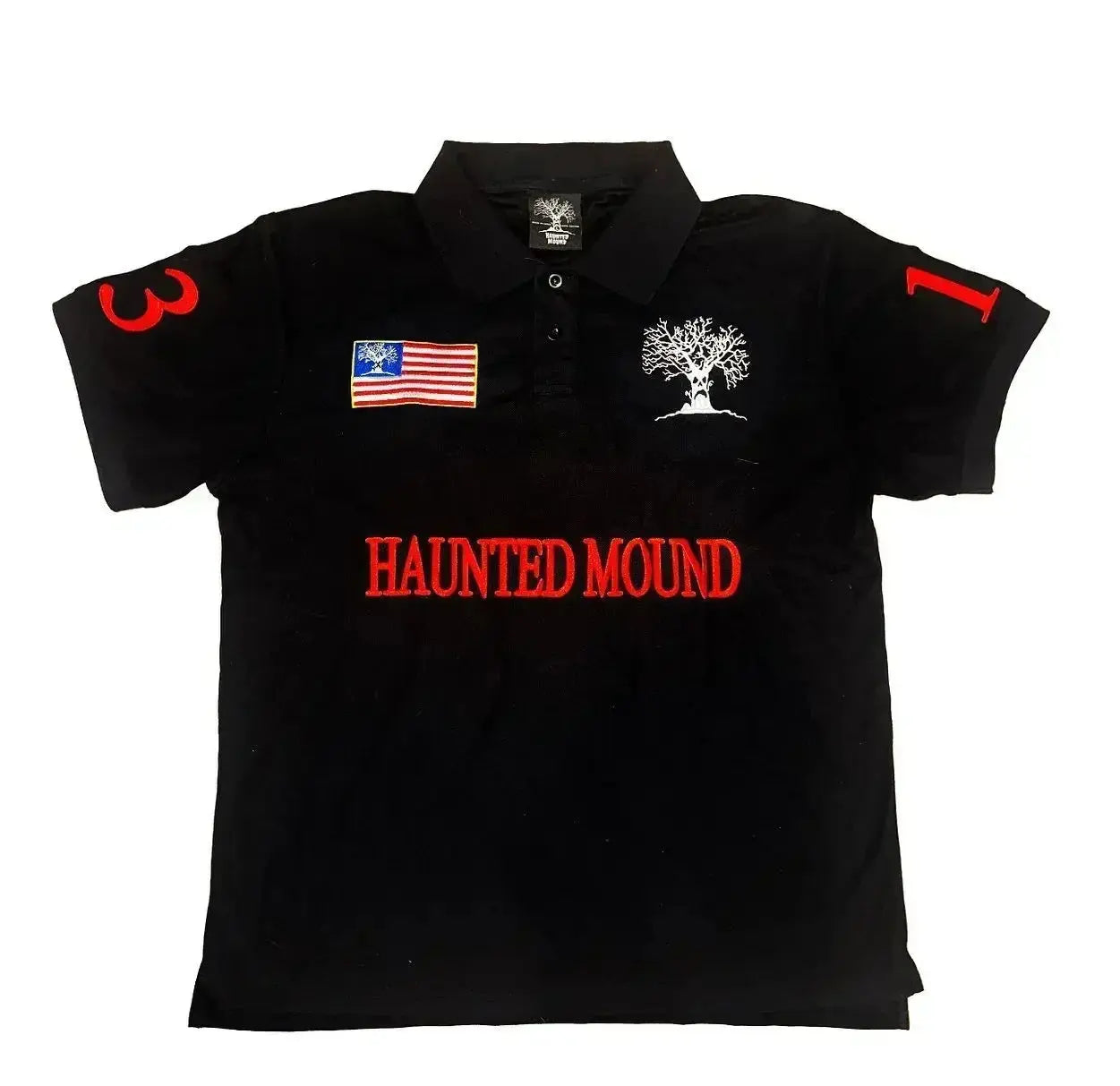 Haunted Mound Red Polo Shirt Y2K