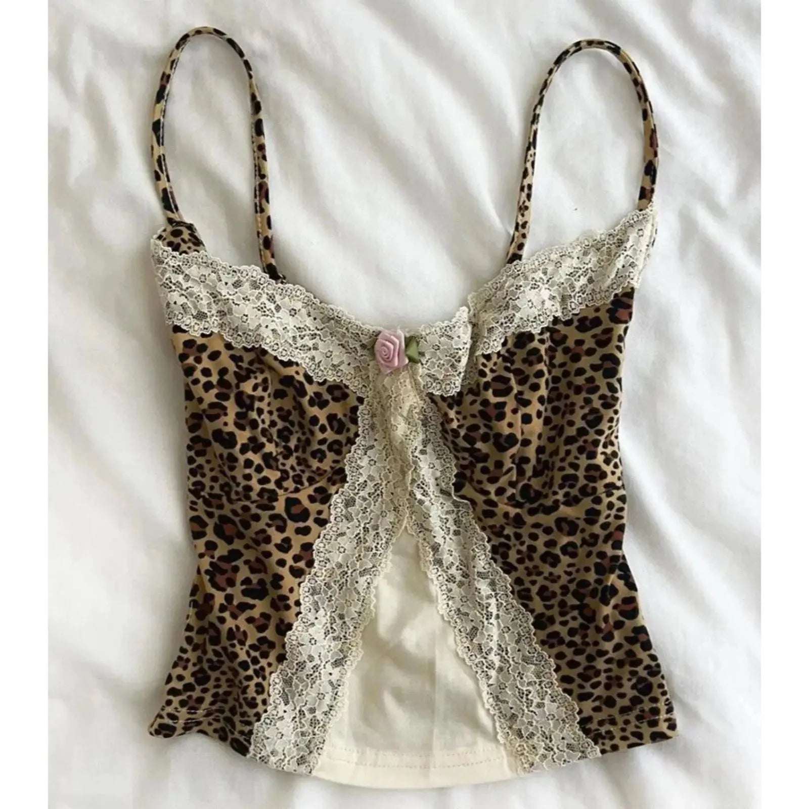 Y2k Leopard Top