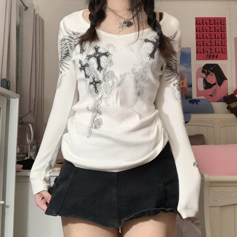 2000s Grunge Women Shirt