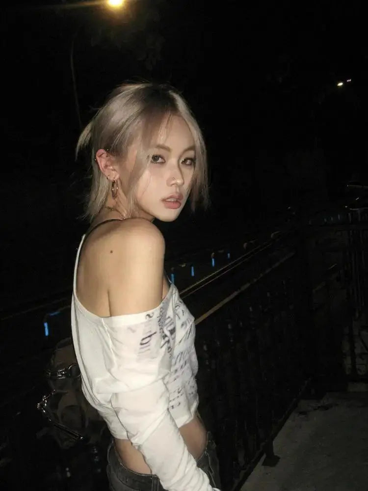 V Neck Top Y2k
