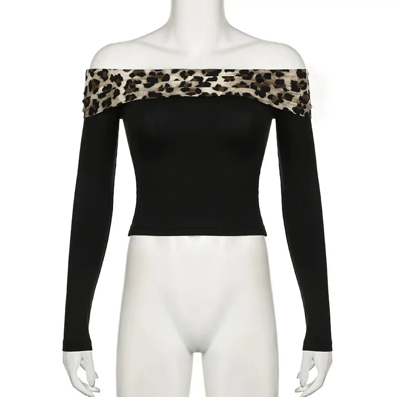 Leopard Print Skinny Shorts Y2K Aesthetic 2000s