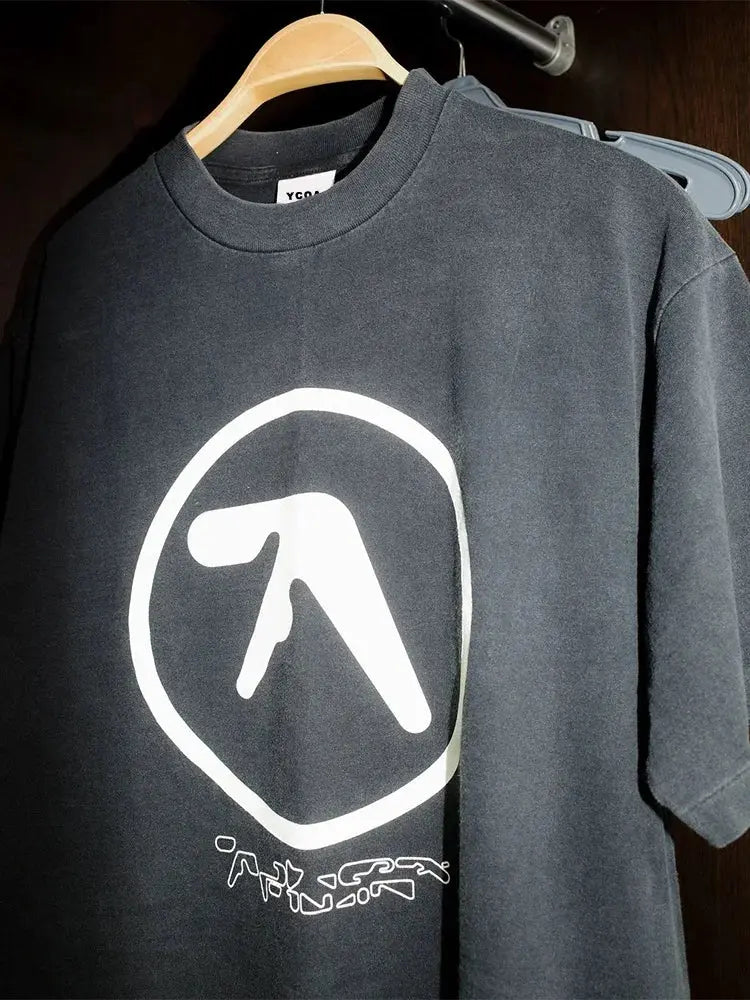 T-Shirt Aphex Twin Washed Black Print