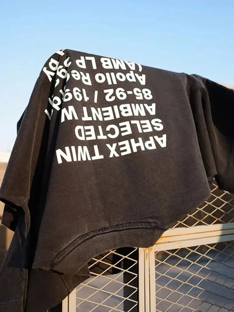 T-Shirt Aphex Twin Washed Black Print