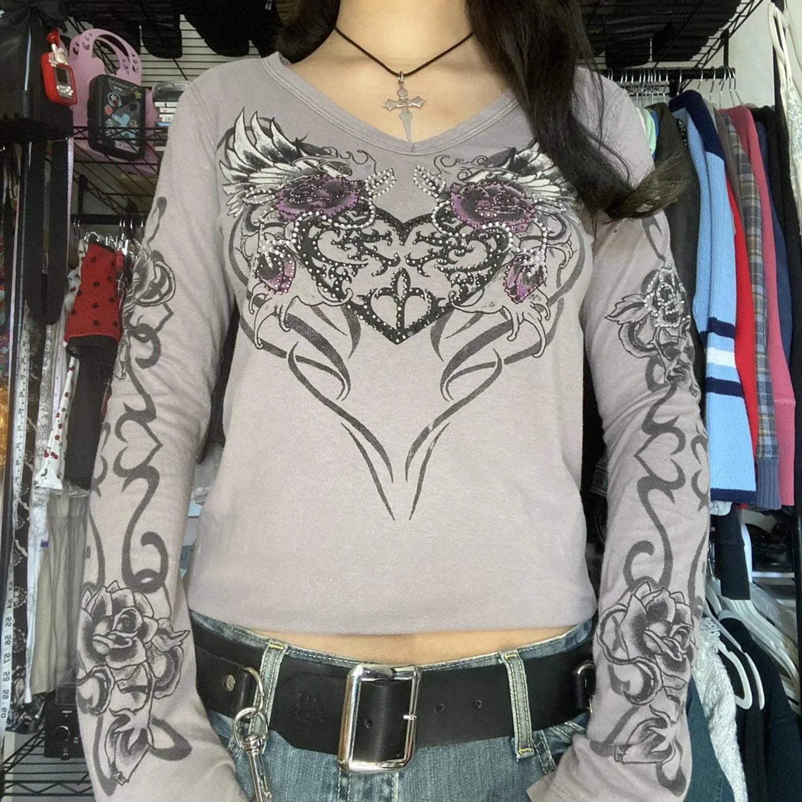 2000s Grunge Women Shirt