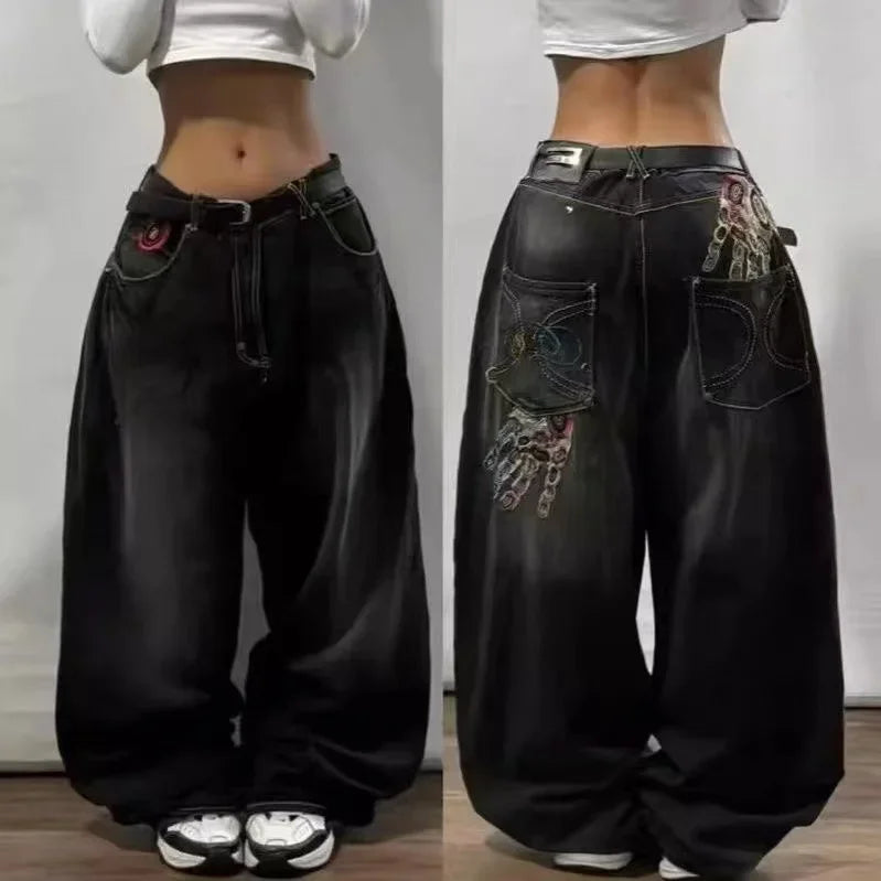 90s Gothic Washed  Pants Jeans