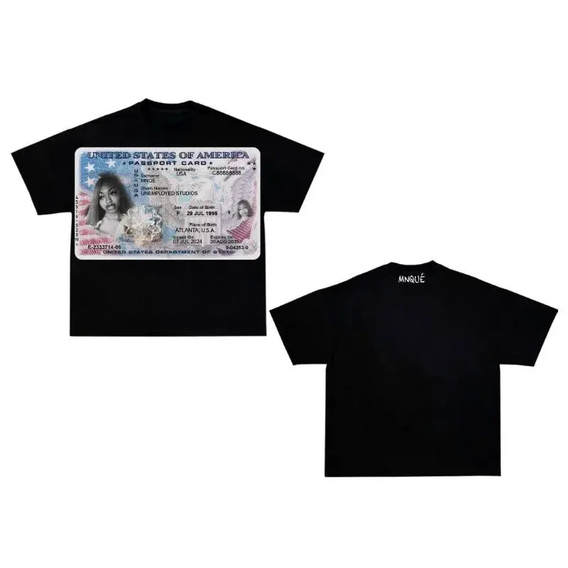 USA ID Y2K Retro T-shirt American Style tee