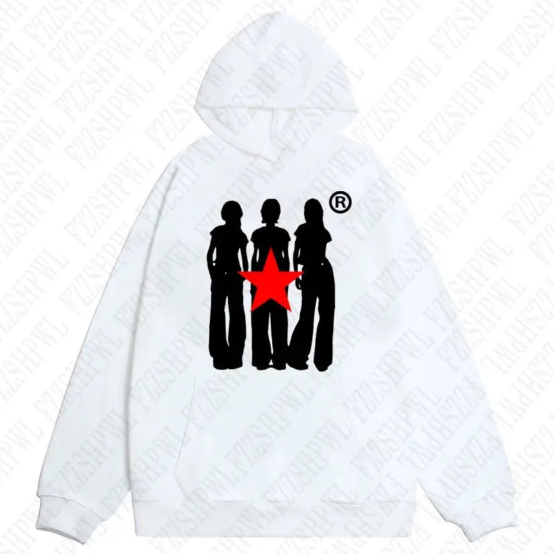 Y2K Hooded Sweatshirt Hip Hop
