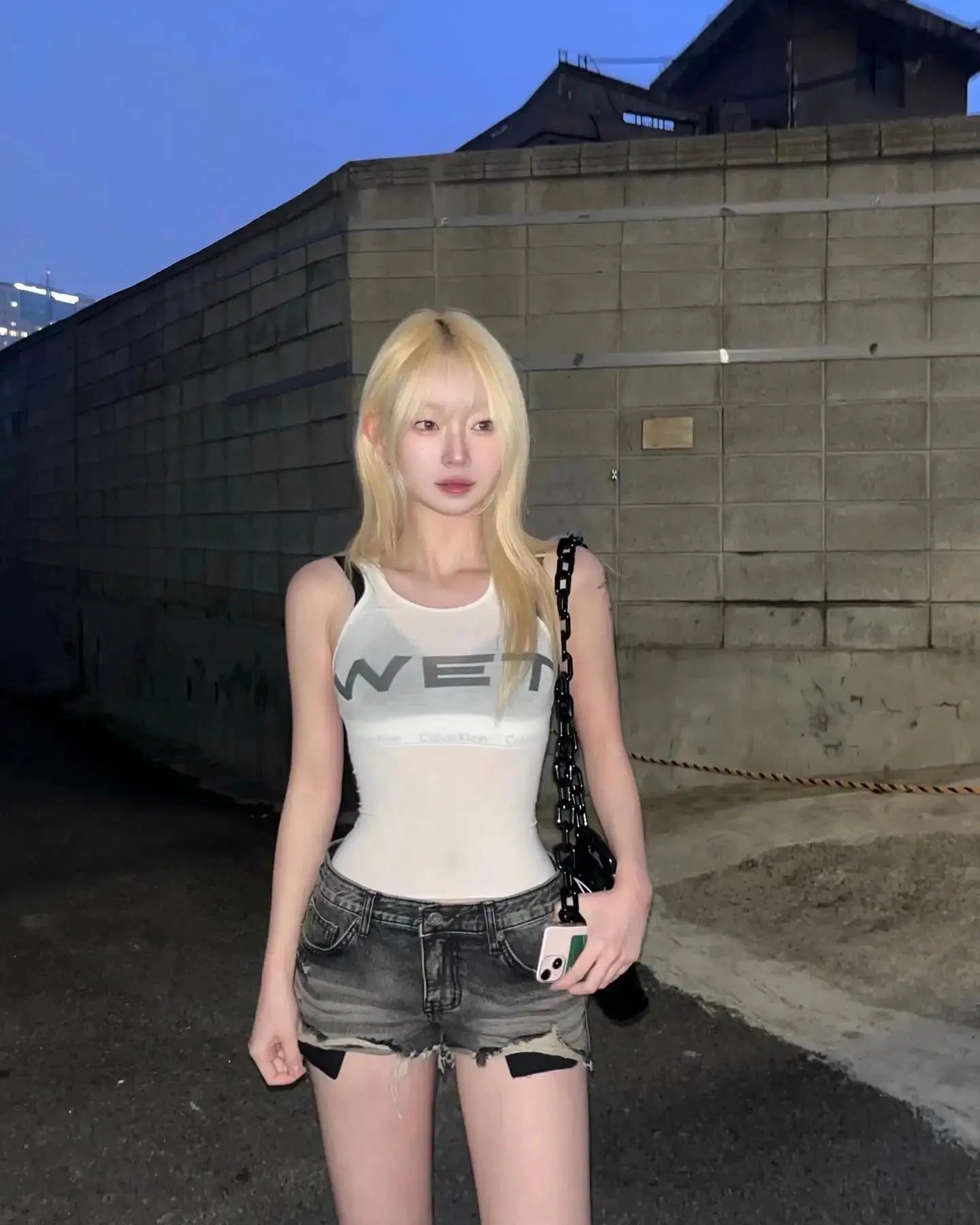 Y2k WET Sleeveless Top