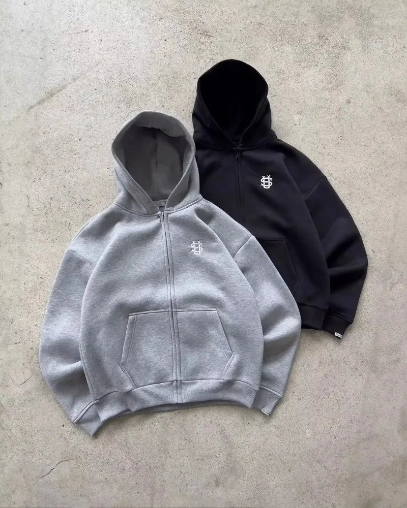 y2kSTUDIO – Baggy Tracksuit Set (Grey & Black)