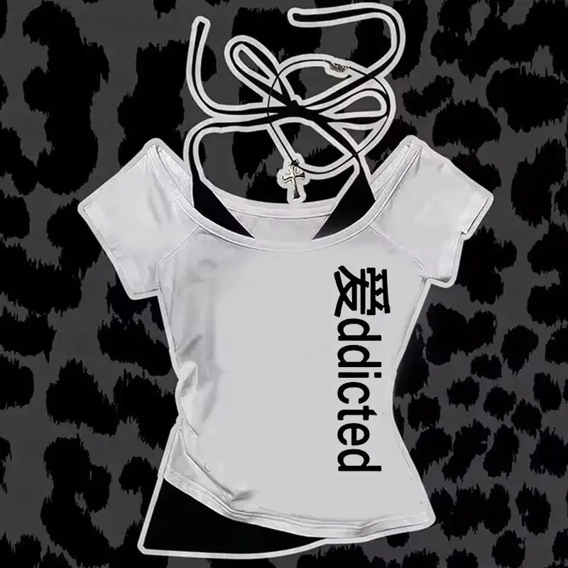 Y2k Crop Top Graphic