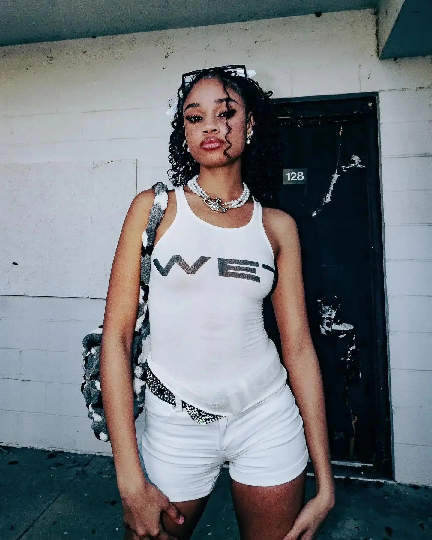 Y2k WET Sleeveless Top
