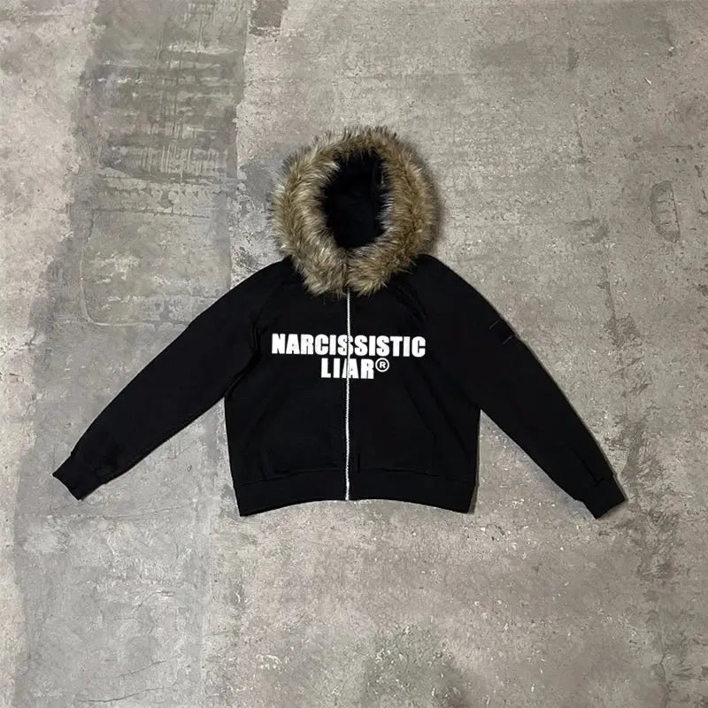 NARCISSISTIC LIAR Y2K Zip up Hoodie