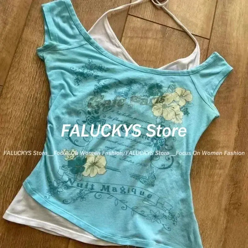 T-Shirt Women Y2K Streetwear Hot Girl Slim Fit