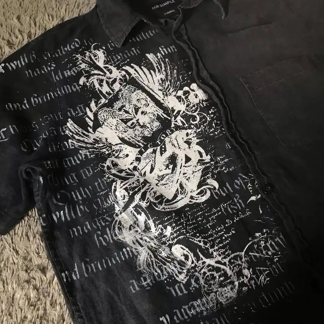 Y2K Shirt Loose Cotton
