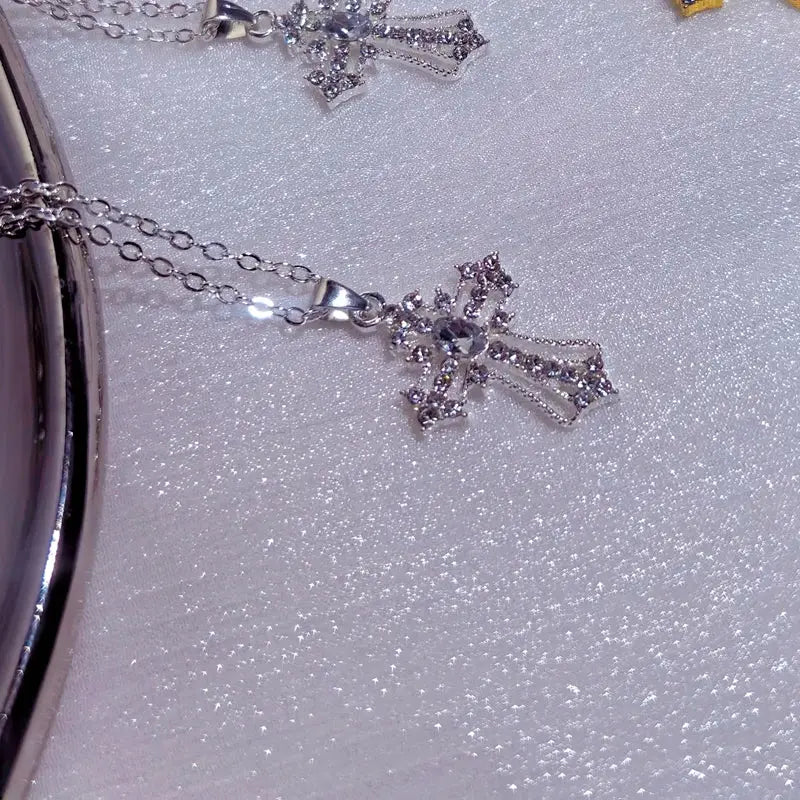 Gothic Big Zircon Chain Y2K
