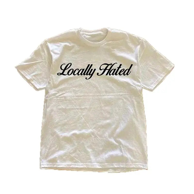 Y2K Cotton T-shirt Locally Hated
