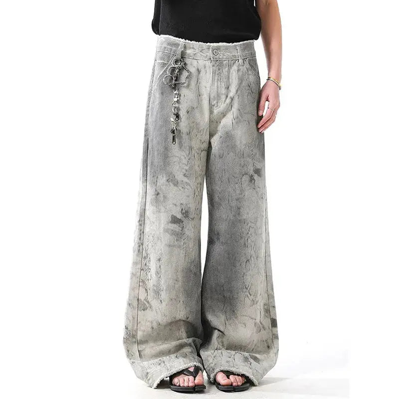 Grey Jeans Vintage Korean 90s