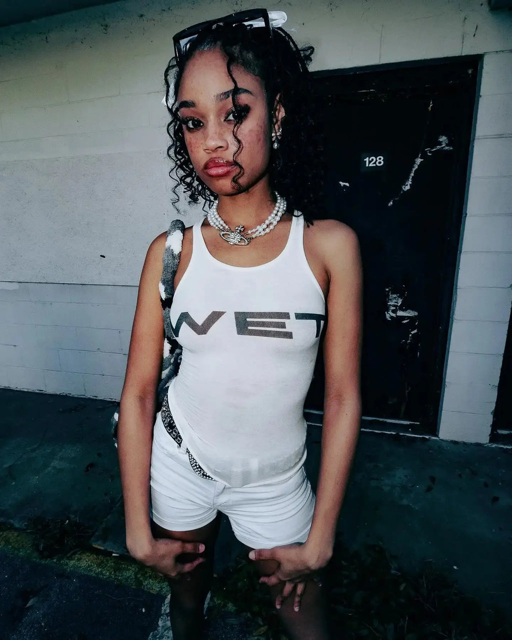 Y2k WET Sleeveless Top