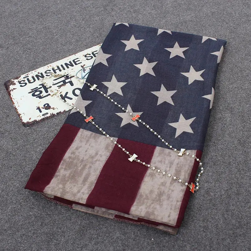 Fourth July American Scarf Plus Size 180cm*90cm